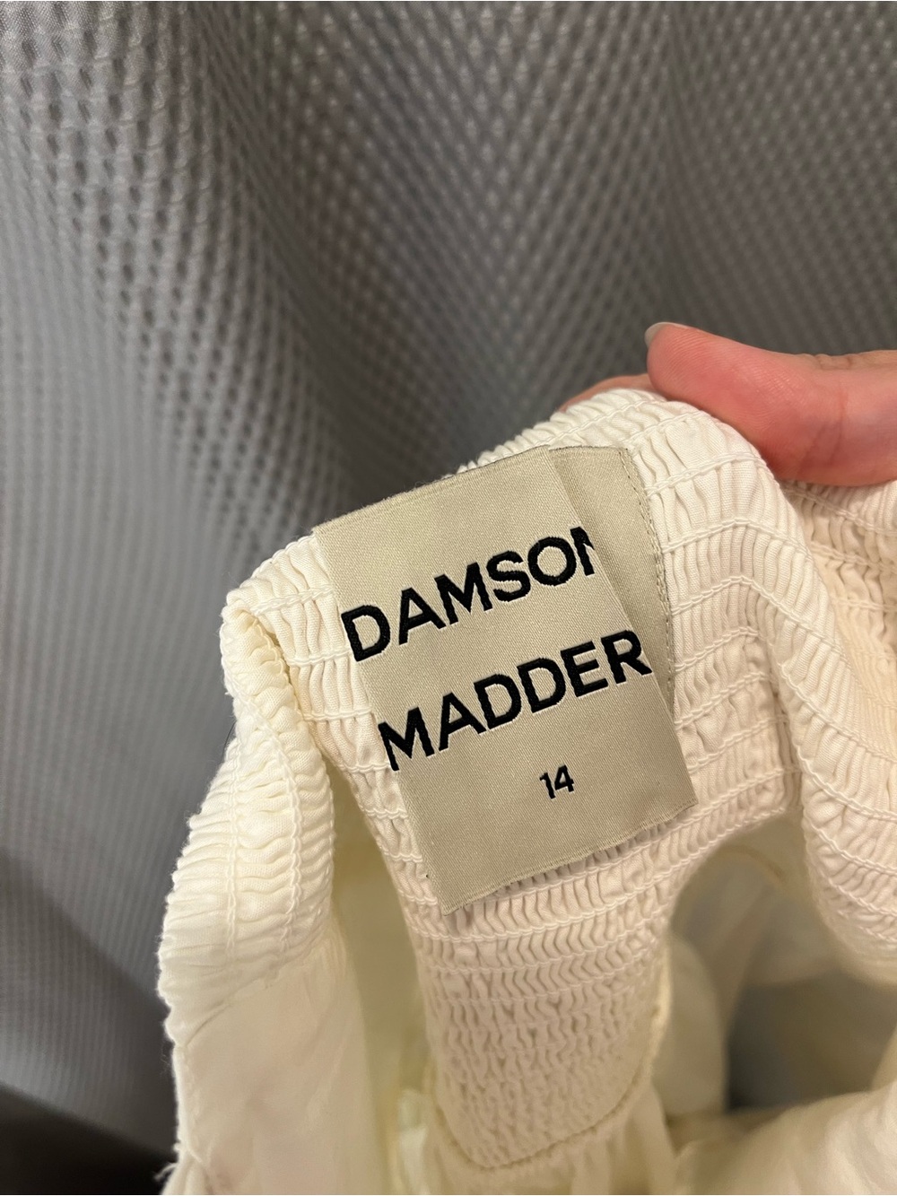 Damson Madder Penelope White Apron Dress - Picture 4 of 4